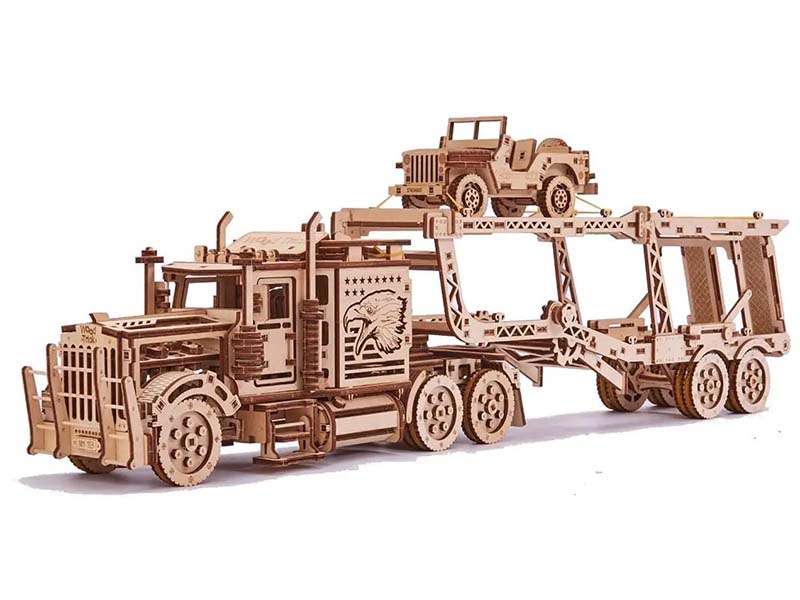 caminhão pesado cortado a laser quebra-cabeça 3d modelo k
