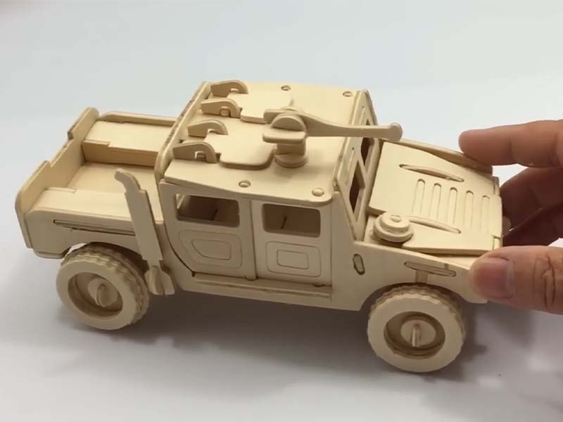 corte a laser humvee hummer veículo modelo 3d k
